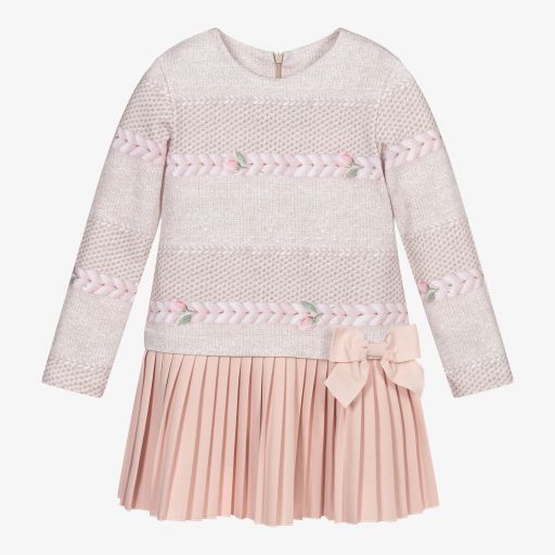 Lapin House-Pink & Beige Jersey Dress | Childrensalon Outlet