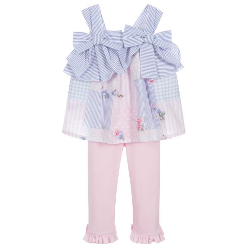 Lapin House-Pink & Blue Leggings Set | Childrensalon Outlet