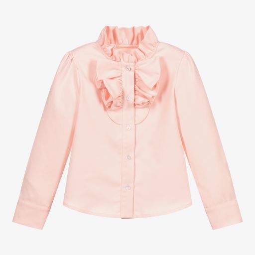 Lapin House-Pink Cotton Blend Blouse | Childrensalon Outlet