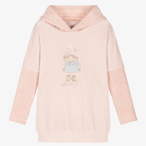 Lapin House-Pink Cotton Velour Knit Dress | Childrensalon Outlet