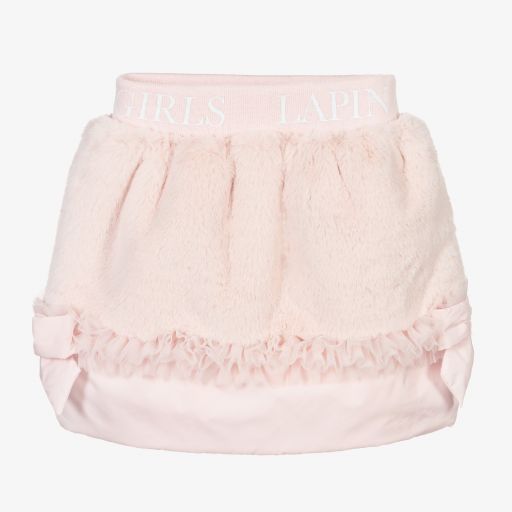 Lapin House-Pink Faux Fur Skirt | Childrensalon Outlet