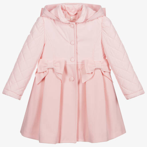 Lapin House-معطف هودي مزيج صوف لون زهري للبنات | Childrensalon Outlet