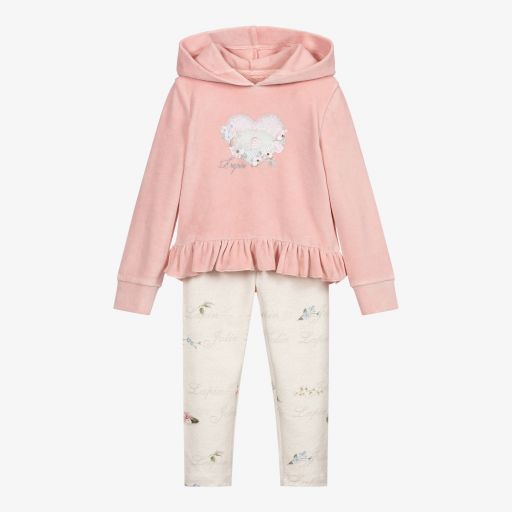 Lapin House-Pink & Ivory Leggings Set | Childrensalon Outlet