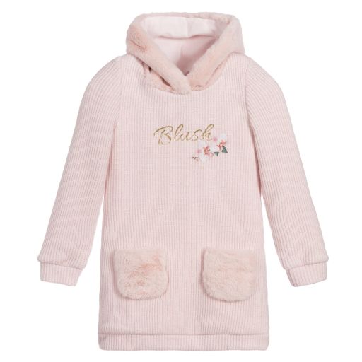 Lapin House-Pink Knitted Sweater Dress | Childrensalon Outlet
