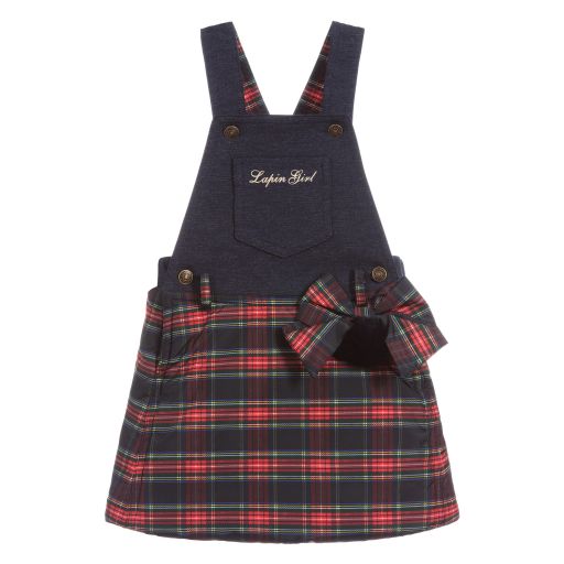 Lapin House-Платье в красную и синюю клетку | Childrensalon Outlet