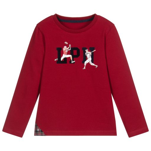 Lapin House-Red Cotton Jersey Top | Childrensalon Outlet