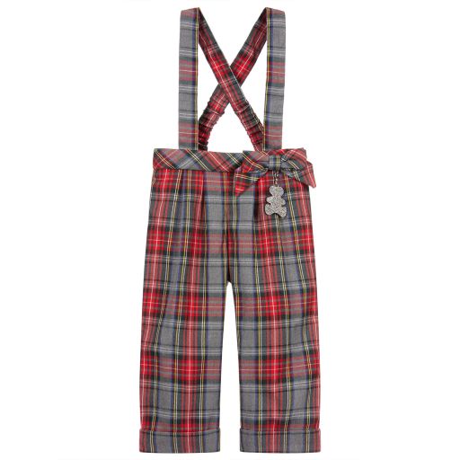 Lapin House-Red & Grey Tartan Trousers | Childrensalon Outlet