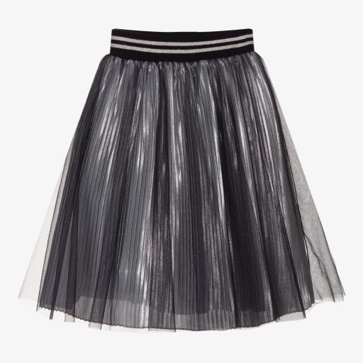 Lapin House-Silver & Blue Pleated Skirt | Childrensalon Outlet