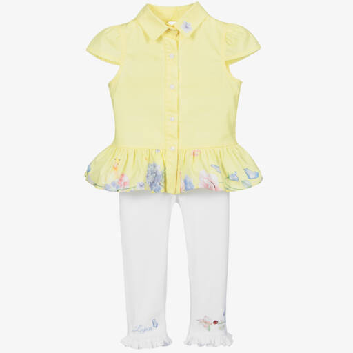 Lapin House-Комплект желтого и белого цвета с легинсами | Childrensalon Outlet