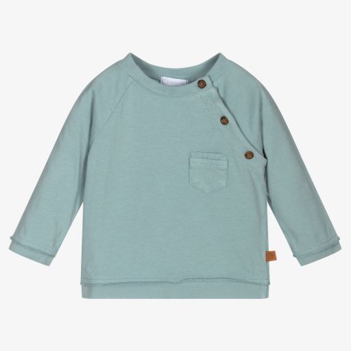 Laranjinha-Baby Boys Green Cotton Top | Childrensalon Outlet