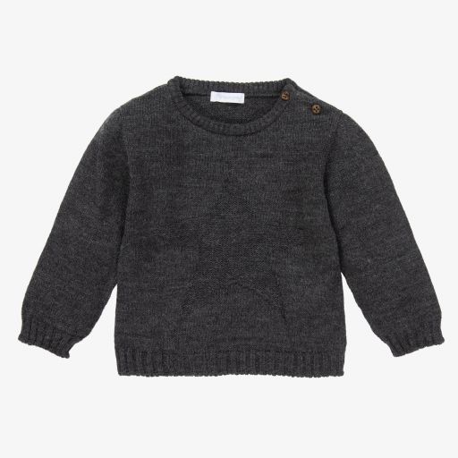 Laranjinha-Baby Boys Grey Star Jumper | Childrensalon Outlet