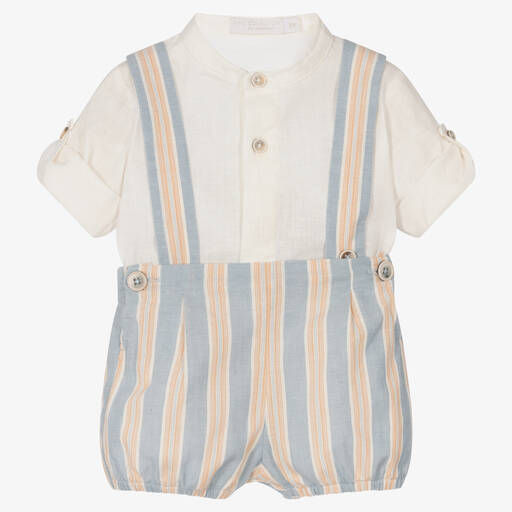 Laranjinha-Top & Streifenshorts elfenbein/blau | Childrensalon Outlet