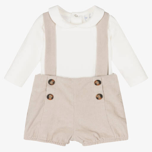 Laranjinha-Кремовое боди и шорты для малышей | Childrensalon Outlet