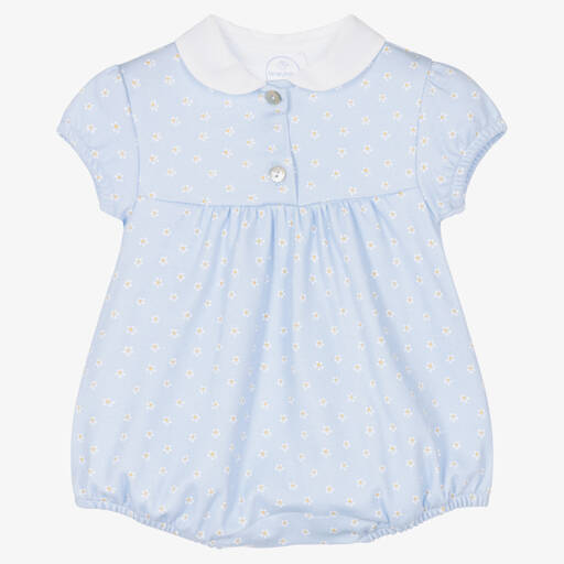 Laranjinha-Baby Girls Blue Daisy Print Shortie | Childrensalon Outlet