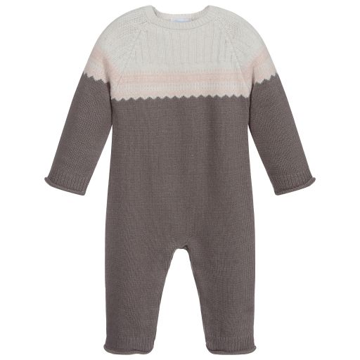 Laranjinha-Baby Girls Grey Romper Suit | Childrensalon Outlet