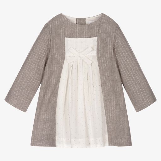 Laranjinha-Baby Girls Grey Sparkle Dress | Childrensalon Outlet