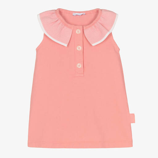 Laranjinha-Розовое платье из хлопка пике | Childrensalon Outlet