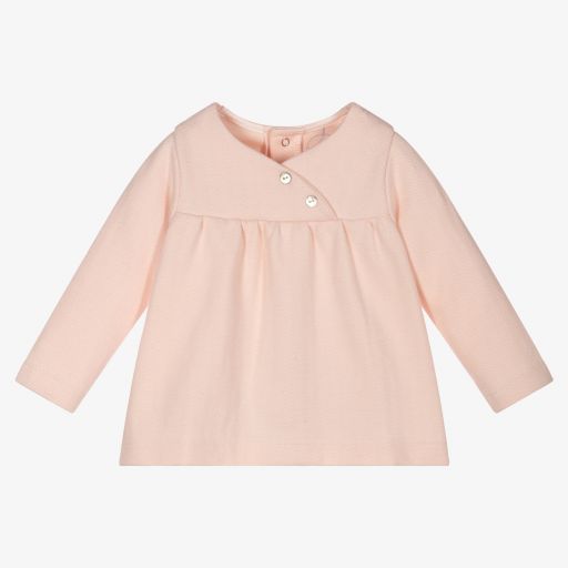 Laranjinha-Baby Girls Pink Cotton Top | Childrensalon Outlet