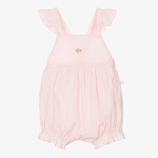Laranjinha-Baby Girls Pink Seersucker Shortie | Childrensalon Outlet