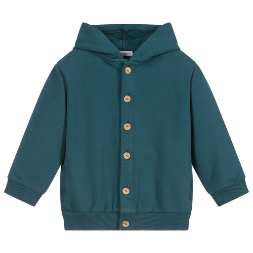 Laranjinha-Blue Cotton Jersey Jacket | Childrensalon Outlet