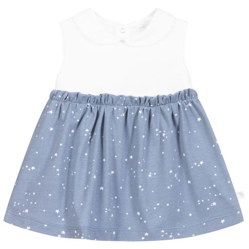 Laranjinha-Kleid mit Sternen in Blau und Weiß | Childrensalon Outlet