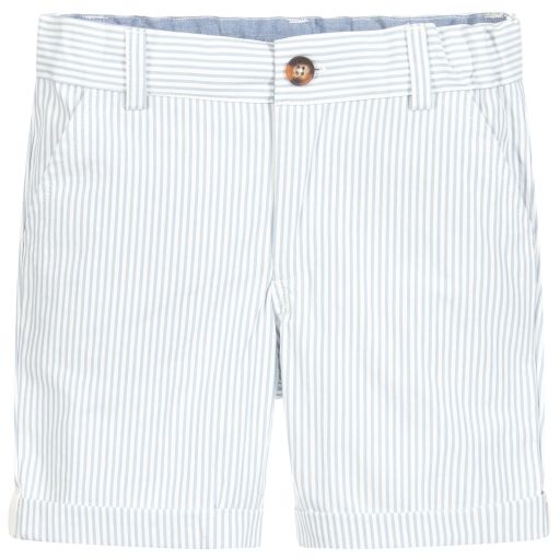 Laranjinha-Blue & White Stripe Shorts | Childrensalon Outlet