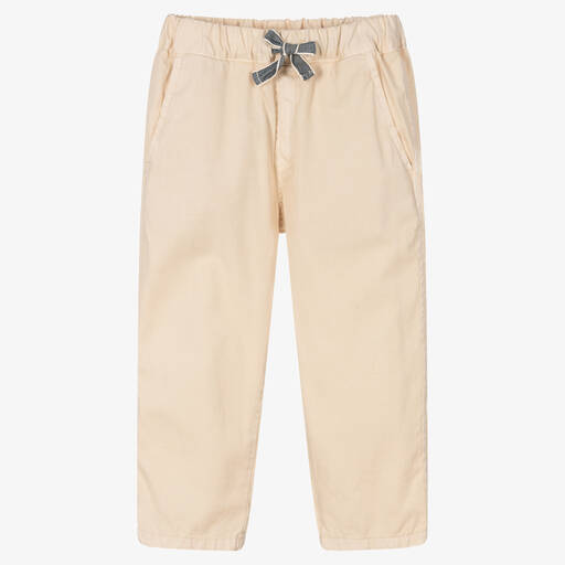 Laranjinha-Boys Beige Cotton Trousers | Childrensalon Outlet