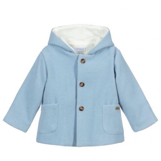 Laranjinha-Boys Blue Hooded Coat | Childrensalon Outlet