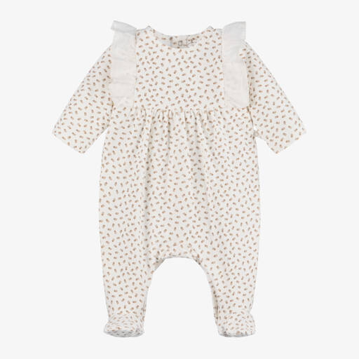 Laranjinha-أفرول بيبي غرو قطن لون عاجي للمولودات | Childrensalon Outlet