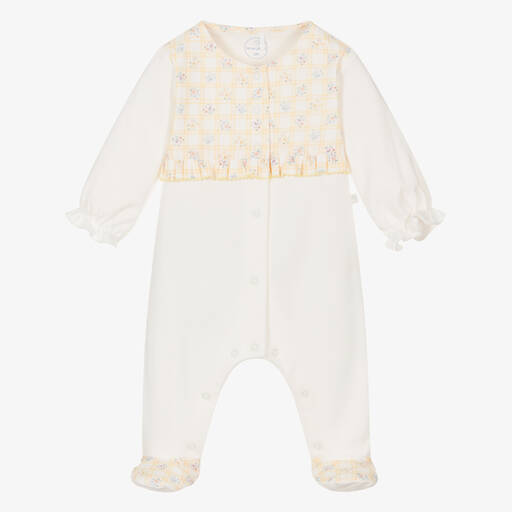 Laranjinha-Girls Ivory Cotton Babygrow | Childrensalon Outlet
