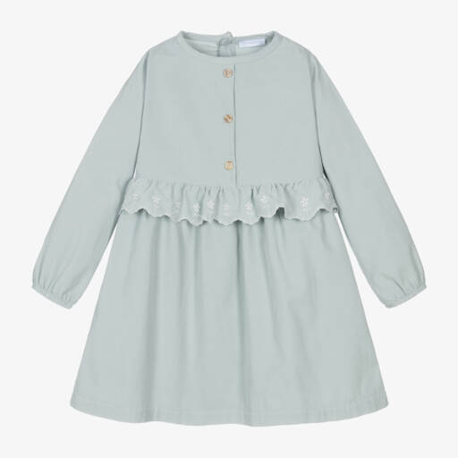 Laranjinha-Girls Mint Needlecord Dress | Childrensalon Outlet