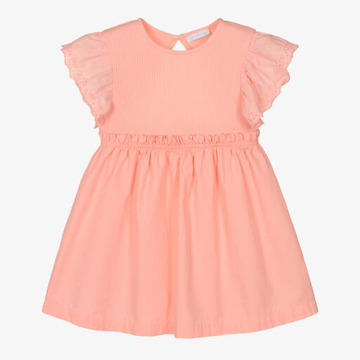 Laranjinha-Girls Pink Cotton Dress | Childrensalon Outlet