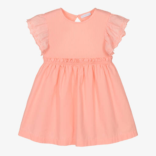 Laranjinha-Rosa Baumwollkleid mit Cut-outs | Childrensalon Outlet