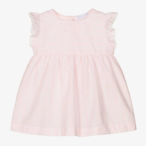 Laranjinha-Girls Pink & White Striped Dress | Childrensalon Outlet
