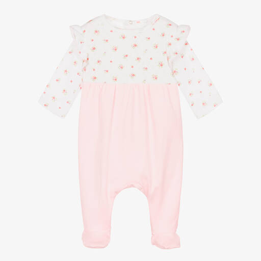 Laranjinha-Бело-розовый комбинезон в цветочек | Childrensalon Outlet