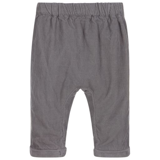 Laranjinha-Grey Corduroy Baby Trousers | Childrensalon Outlet