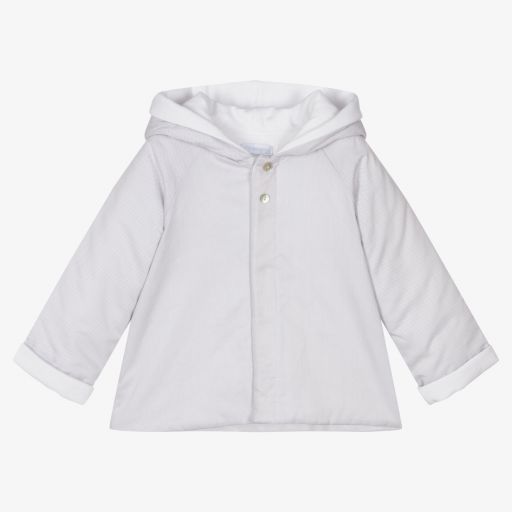 Laranjinha-Grey Cotton Padded Jacket | Childrensalon Outlet