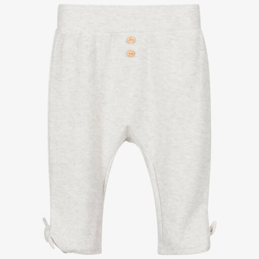 Laranjinha-Grey Cotton Trousers  | Childrensalon Outlet