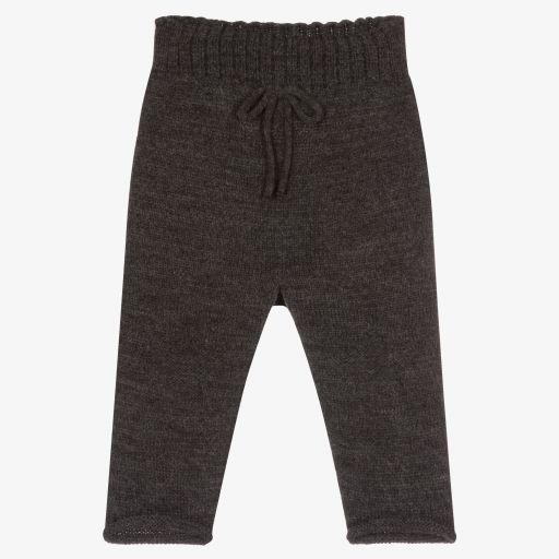 Laranjinha-Grey Knitted Baby Trousers | Childrensalon Outlet