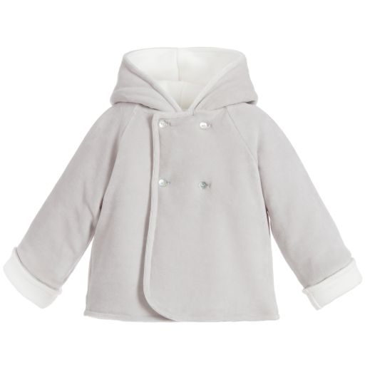 Laranjinha-Grey Padded Baby Jacket | Childrensalon Outlet