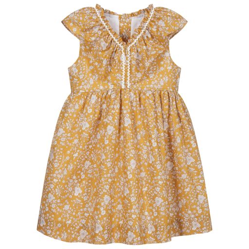 Chic by Laranjinha-Liberty Print Cotton Dress  | Childrensalon Outlet