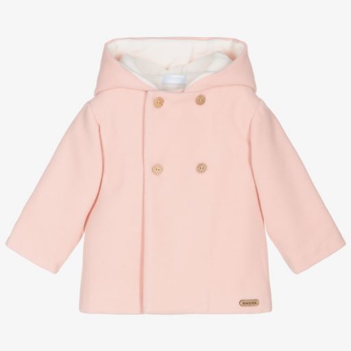 Laranjinha-Pink Hooded Coat | Childrensalon Outlet