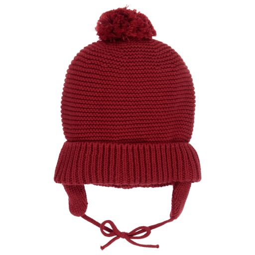 Laranjinha-Red Knitted Baby Hat | Childrensalon Outlet