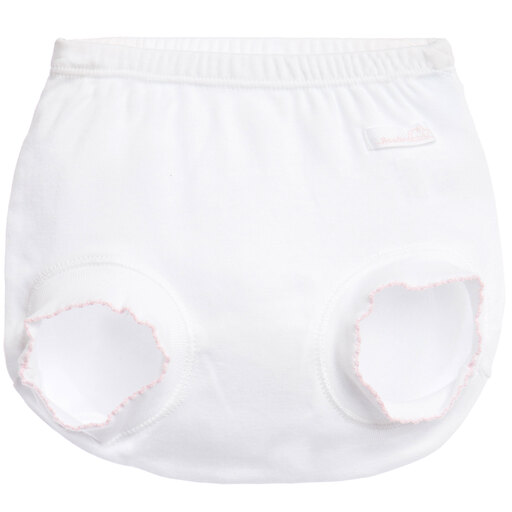 Laranjinha-White Cotton Baby Shorts | Childrensalon Outlet