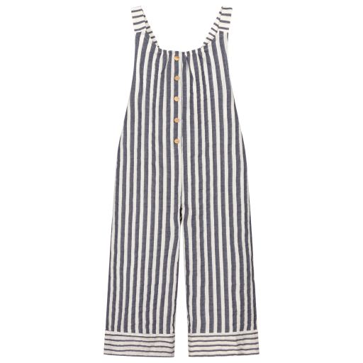 Laranjinha-Jumpsuit in Weiß und Navyblau | Childrensalon Outlet