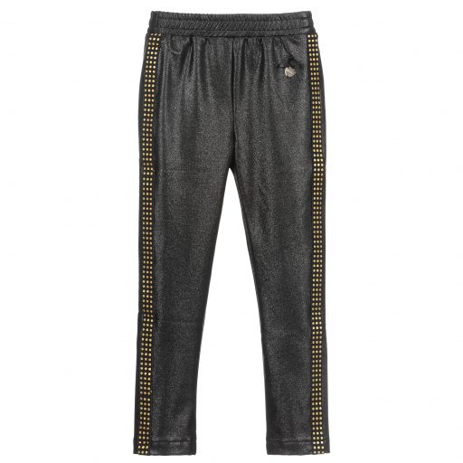 Le Chic-Girls Black Glitter Trousers | Childrensalon Outlet