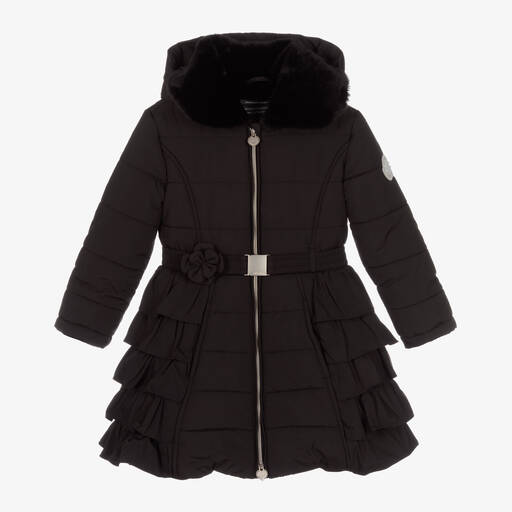 Le Chic-Girls Black Puffer Coat | Childrensalon Outlet