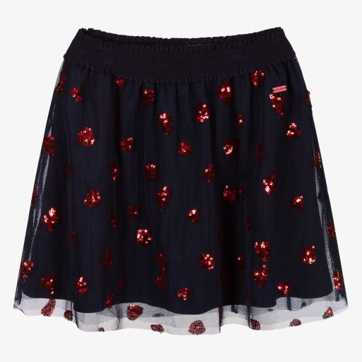 Le Chic-تنورة تول مزين بترتر لون كحلي | Childrensalon Outlet