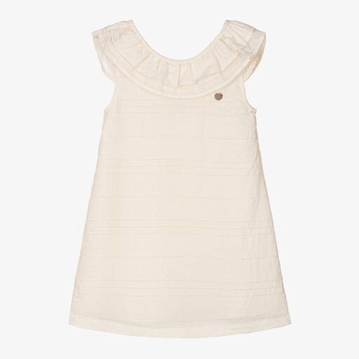 Le Chic-Girls Ivory Diamanté Dress | Childrensalon Outlet
