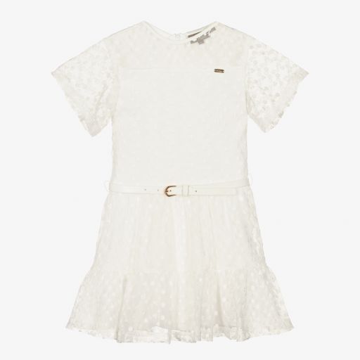 Le Chic-Кремовое платье в цветочек для девочек | Childrensalon Outlet